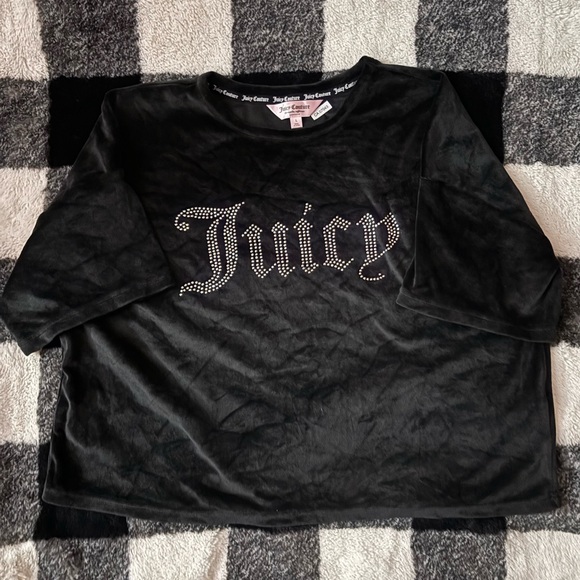 women’s juicy couture cropped tshirt L - Picture 2 of 5